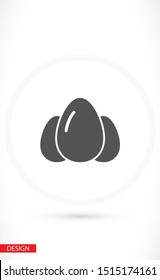 an egg icon vector. lorem ipsum Flat Design JPG