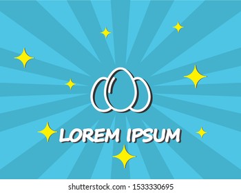 an egg icon vector. lorem ipsum Flat Design JPG
