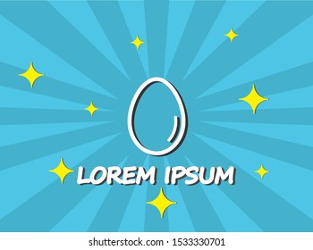 an egg icon vector. lorem ipsum Flat Design JPG