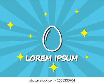 an egg icon vector. lorem ipsum Flat Design JPG