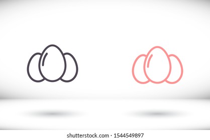 an egg icon vector. lorem ipsum Flat Design JPG