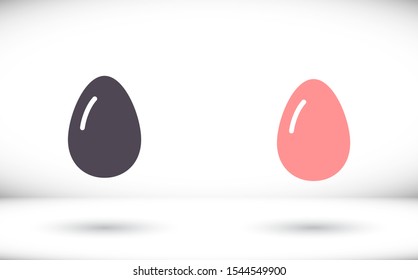 an egg icon vector. lorem ipsum Flat Design JPG