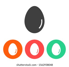 an egg icon vector. lorem ipsum Flat Design JPG