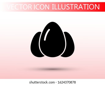 an egg icon vector. lorem ipsum Flat Design JPG