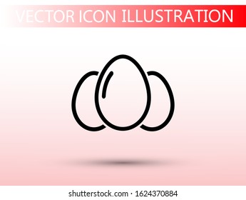 an egg icon vector. lorem ipsum Flat Design JPG