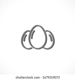 an egg icon vector. lorem ipsum Flat Design JPG