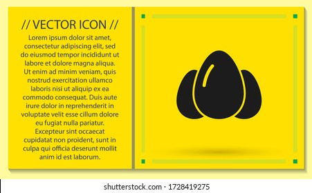 an egg icon vector. lorem ipsum Flat Design JPG