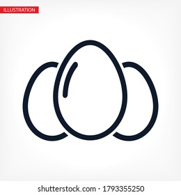 an egg icon vector. lorem ipsum Flat Design JPG