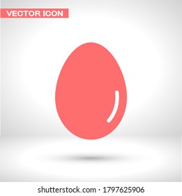 an egg icon vector. lorem ipsum Flat Design JPG