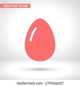 an egg icon vector. lorem ipsum Flat Design JPG