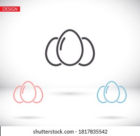 an egg icon vector. lorem ipsum Flat Design JPG