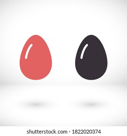 an egg icon vector. lorem ipsum Flat Design JPG