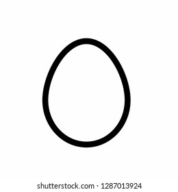 egg icon vector on white background - Vector