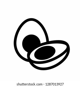egg icon vector on white background - Vector