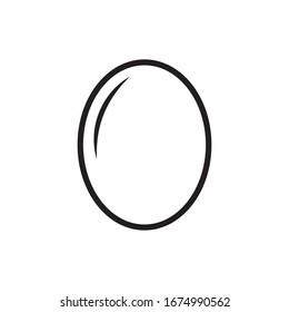 Egg icon vector in outline style isolated