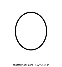 Egg icon vector in outline style template