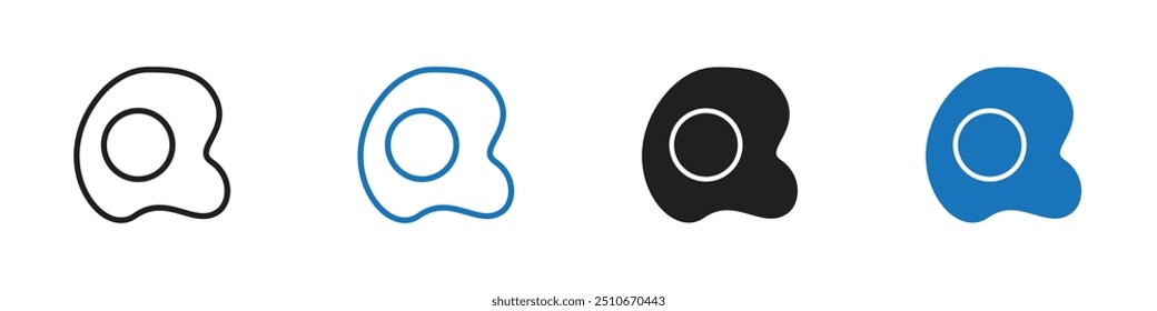 Egg icon Vector set outline