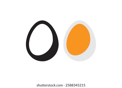 egg icon vector silhouette isolated in white background