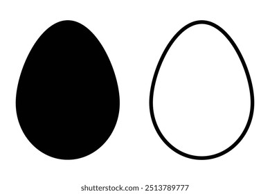 egg icon vector silhouette symbol