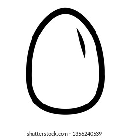 Egg Icon vector. Simple flat symbol. Perfect Black pictogram illustration on white background. Easter egg icon 