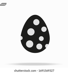 Egg Icon vector. Simple flat symbol. Perfect Black pictogram illustration on white background. eps10