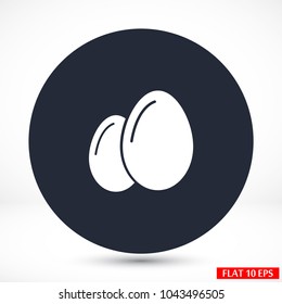egg icon vector, solid illustration
