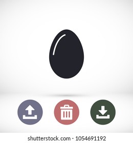 egg icon vector, solid illustration