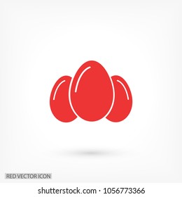 egg icon vector, solid illustration
