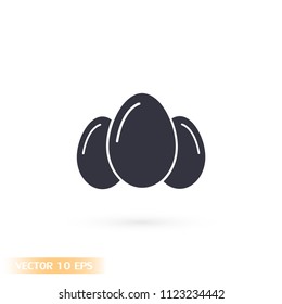 egg icon vector, solid illustration