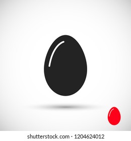 egg icon vector, solid illustration