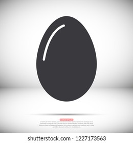 egg icon vector, solid illustration