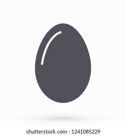 egg icon vector, solid illustration