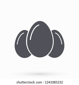 egg icon vector, solid illustration