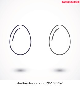 egg icon vector, solid illustration