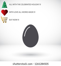 egg icon vector, solid illustration