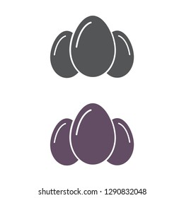 egg icon vector, solid illustration