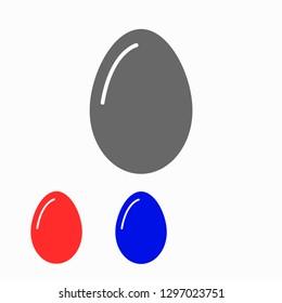 egg icon vector, solid illustration