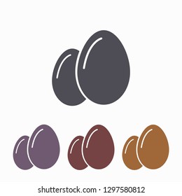 egg icon vector, solid illustration