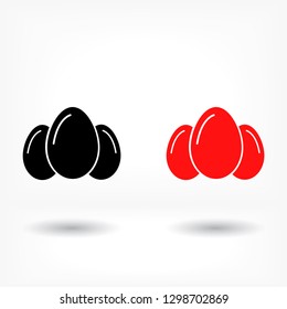 egg icon vector, solid illustration