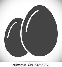 egg icon vector, solid illustration