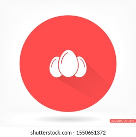 egg icon vector, solid illustration