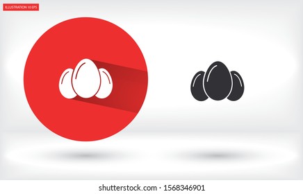egg icon vector, solid illustration