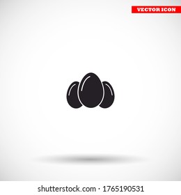 egg icon vector, solid illustration