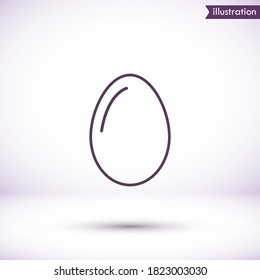 egg icon vector, solid illustration , lorem ipsum Flat design