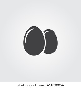 egg icon vector, solid illustration, pictogram isolated on gray