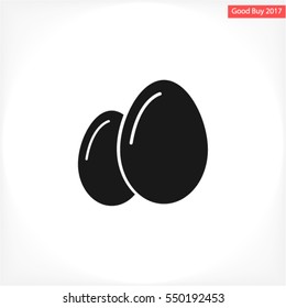 egg icon vector, solid illustration