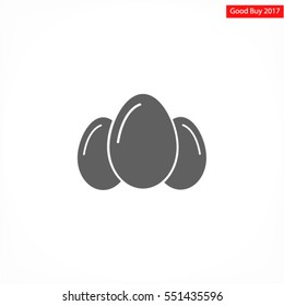 egg icon vector, solid illustration