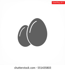 egg icon vector, solid illustration