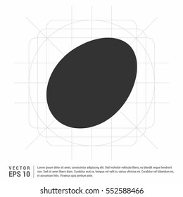 egg icon vector, solid illustration, pictogram isolated on gray


