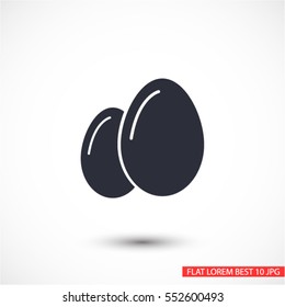 egg icon vector, solid illustration